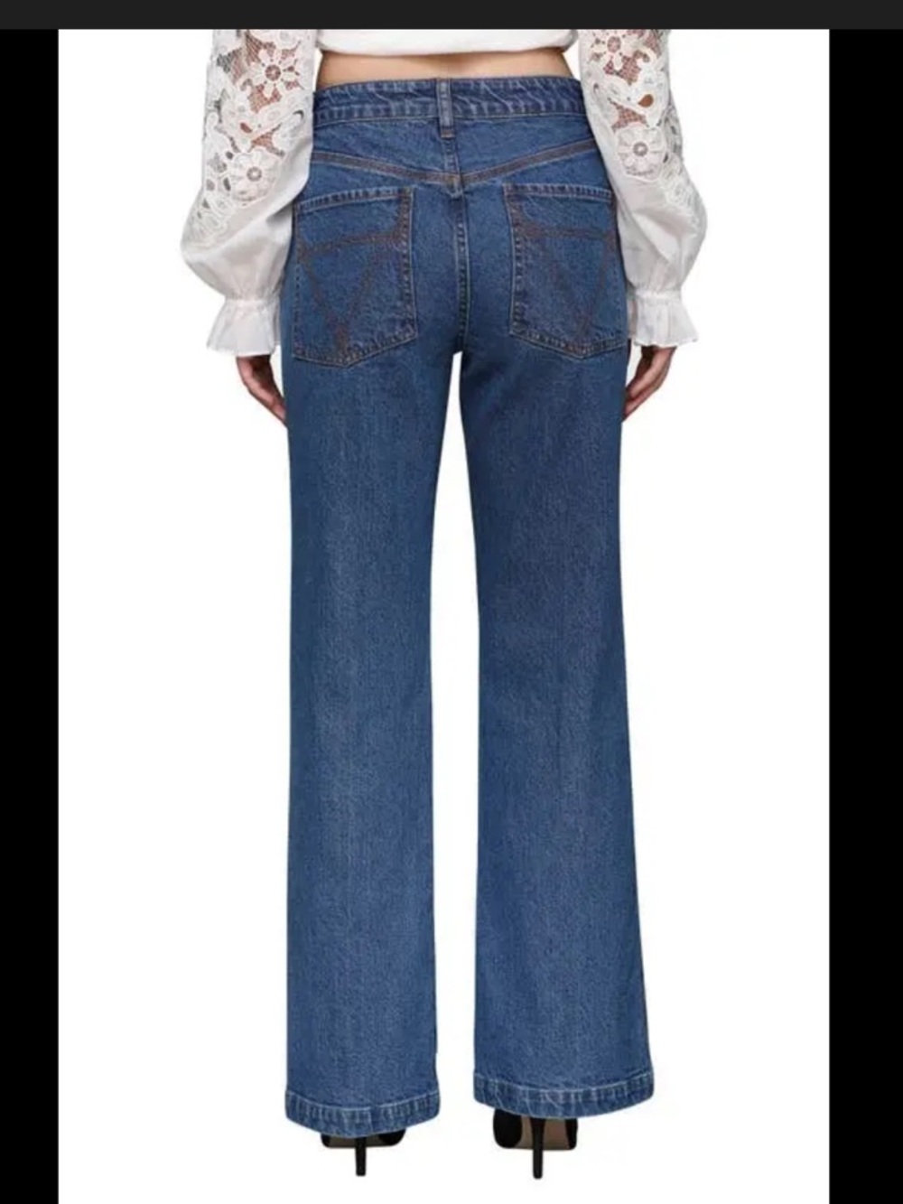 Avec Les filles jeans patch pocket flare new gypsy wash size 27